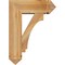 Ekena Millwork Imperial Arts and Crafts Rough Sawn Bracket w/ Offset Brace, Western Red Cedar, 8"W x 22"D x 30"H BKT0806X22X30IMP03RWR - alternate 4